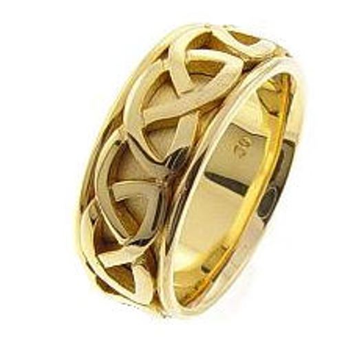 Braided Weave Wedding Band 14k Gold Ring Comfort Fit