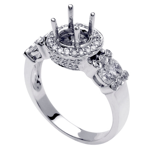 0.65ct 14K or 18K White Gold Diamond Ring