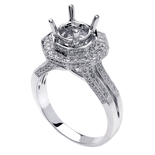 0.70ct 14K or 18K White Gold Diamond Ring